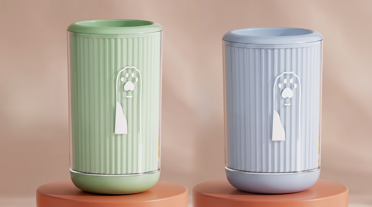 Pawtiques™ 2-in-1 Hondenpootreiniger met 2 Droogdoeken